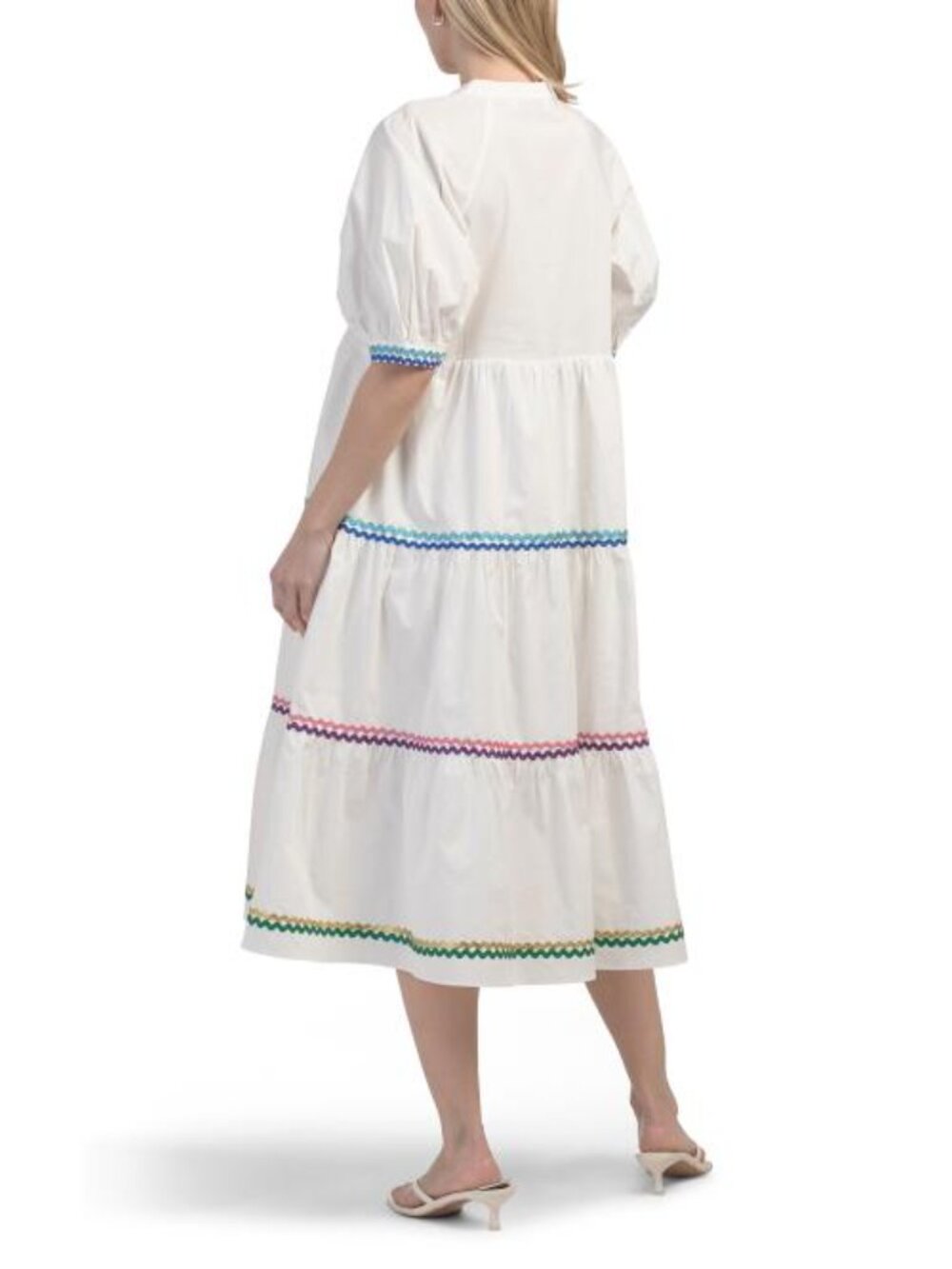 ENGLISH FACTORY Ric Rac Trim Midi Dress - Picture 2 of 5